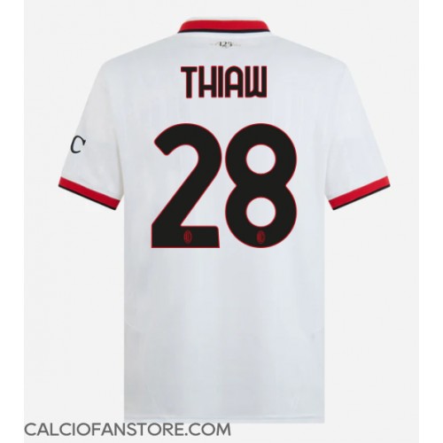 Maglia Calcio AC Milan Malick Thiaw #28 Seconda Divisa 2024-25 Manica Corta